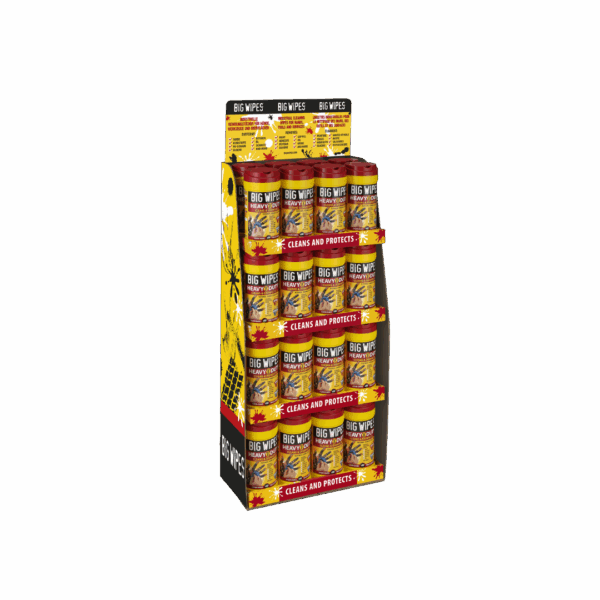 Display smal Big Wipes displaylösning – exponeringsställ för butik